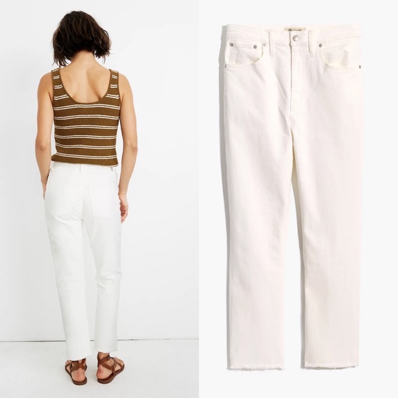 Madewell The High-Rise Slim Boyjean in Tile White, 27 T - Picture 2 of 15